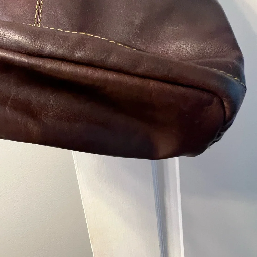 Jack George’s brown leather back pack